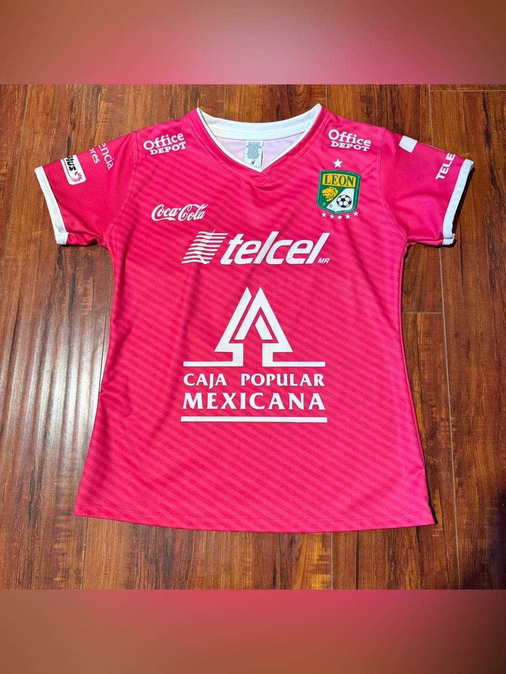 Leon FC Copa Libertadores 2013-14/Soccer Jersey Pink Sz Small Women’s Read Info!